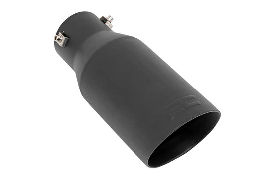 96004 Exhaust Tip - Black - RC Logo - 2.5-3 Inch Pipe Rough Country Canada