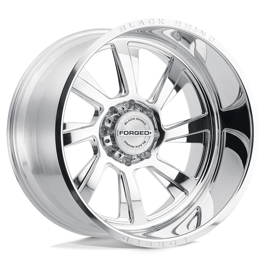 2214BLR-68165P22R - Black Rhino Blaster 22X14 8X165.1 -76 mm Polished - Directional - Black Rhino Wheels Canada