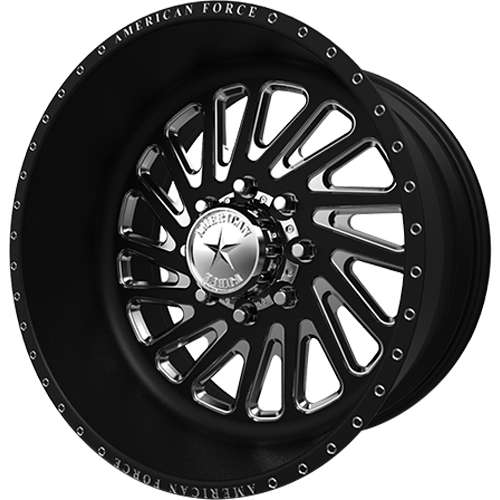 AFTJF111T10-11-21 - American Force AFW Blitz 22X12 5X150 -40mm Flat Black Mill-Mach - American Force Wheels Canada