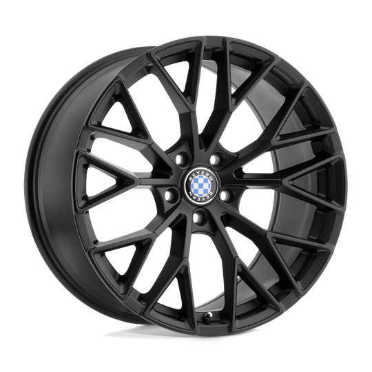 1895BYL455120B72 - Beyern Antler 18X9.5 5X120  45mm Double Black - Matte Black W/ Gloss Black Face - Beyern Wheels Canada