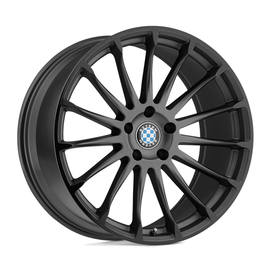 2010BYA255120B74 - Beyern Aviatic 20X10 5X120  25mm Matte Gunmetal W/ Gloss Black Lip - Beyern Wheels Canada