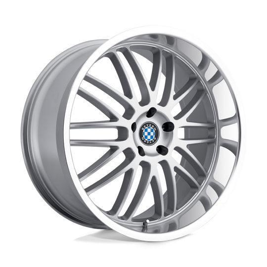 1995BYM305120S72 - Beyern Mesh 19X9.5 5X120  30mm Silver W/ Mirror Cut Lip - Beyern Wheels Canada