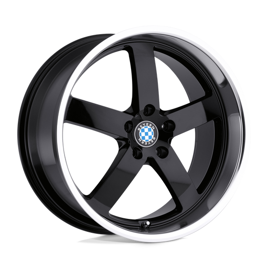 1895BYR305120B72 - Beyern Rapp 18X9.5 5X120  30mm Gloss Black W/ Mirror Cut Lip - Beyern Wheels Canada
