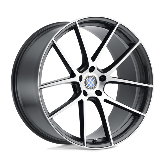 2090BFT255112G66 - Beyern Ritz 20X9 5X112  25mm Gloss Gunmetal W/ Brushed Face - Beyern Wheels Canada