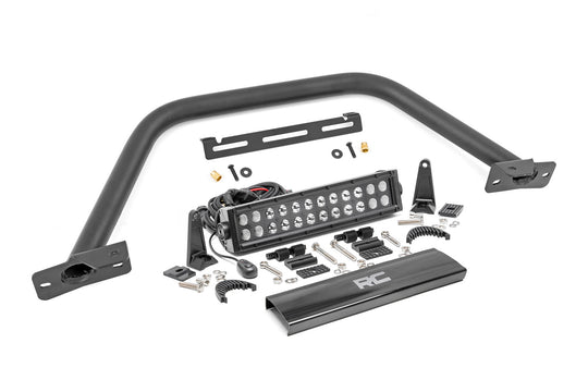 51118 Safari Bar - 12" LED Light Bar - Black - Dual Row - OE Modular Steel - Ford Bronco (21-23) Rough Country Canada