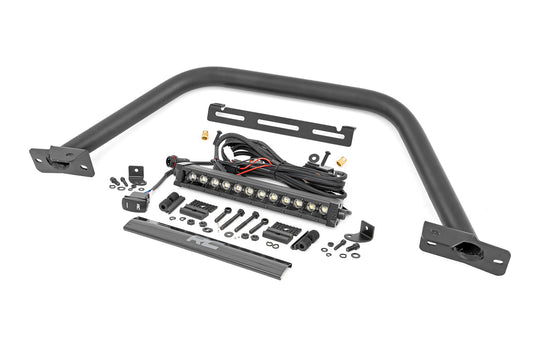 51117 Safari Bar - 12" LED Light Bar - Black - DRL - Single Row - OE Modular Steel - Ford Bronco 4WD ( Rough Country Canada