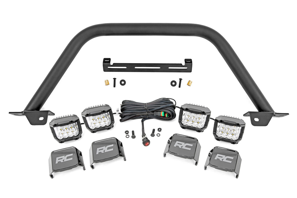 51115 Safari Bar - 3" OSRAM (Quad) - Wide - OE Modular Steel - Ford Bronco (21-23) Rough Country Canada