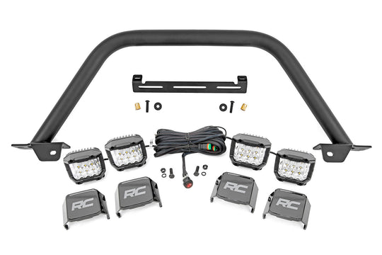 51115 Safari Bar - 3" OSRAM (Quad) - Wide - OE Modular Steel - Ford Bronco (21-23) Rough Country Canada