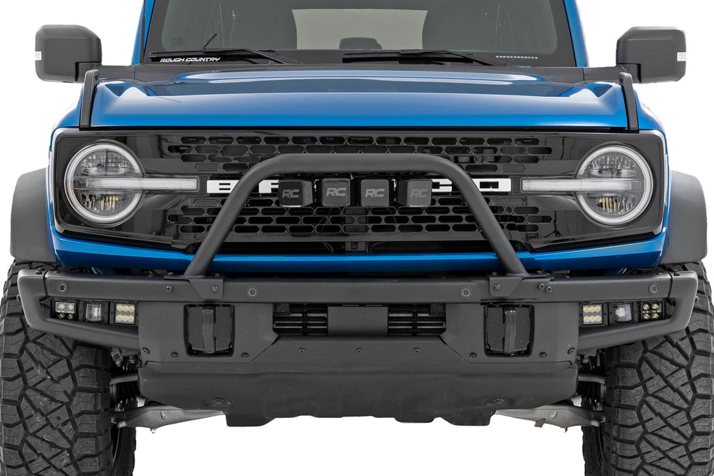 51115 Safari Bar - 3" OSRAM (Quad) - Wide - OE Modular Steel - Ford Bronco (21-23) Rough Country Canada