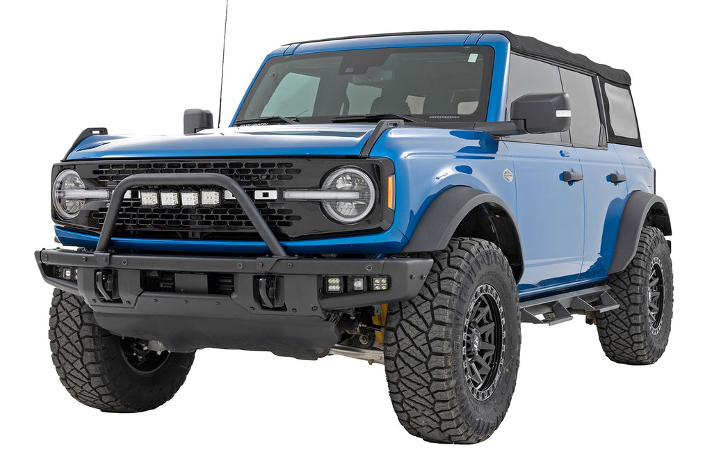 51115 Safari Bar - 3" OSRAM (Quad) - Wide - OE Modular Steel - Ford Bronco (21-23) Rough Country Canada