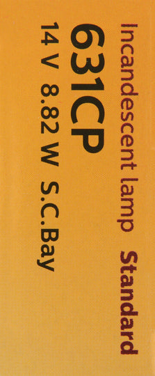 631CP Philips Standard Miniature 631 - Standard - Multiple Commercial 10-Pack Philips Bulbs