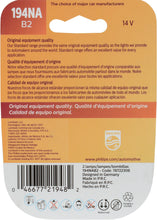 Load image into Gallery viewer, 194NAB2 Philips Standard Miniature 194NA - Standard - Twin Blister Pack Philips Bulbs