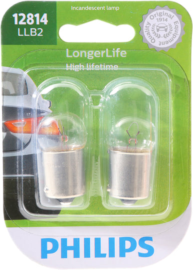 12814LLB2 Philips LongerLife Miniature 12814LL - LongerLife - Twin Blister Pack Philips Bulbs