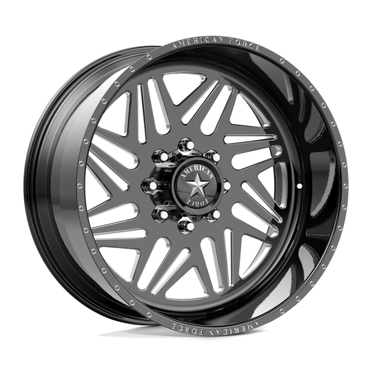 AFTNN03S78-11-21 - American Force AFW Hydra 24X12 5X127 -40mm Flat Black Mill-Mach - American Force Wheels Canada