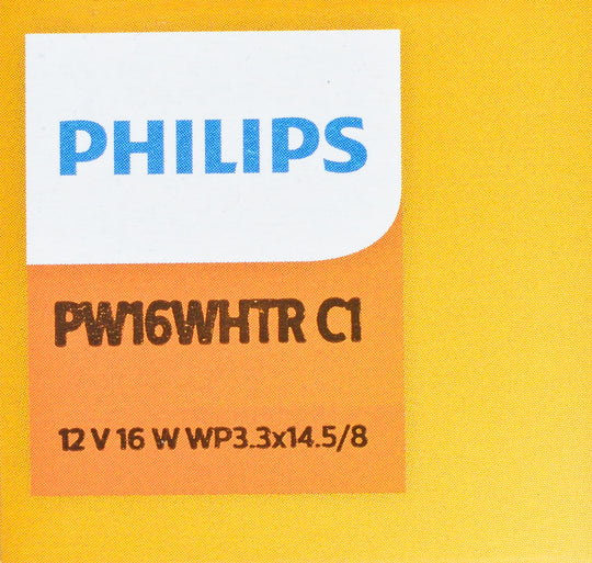 PW16WHTRC1 Philips HiPerVision PW16WHTR - Standard - Single Commercial Pack Philips Bulbs