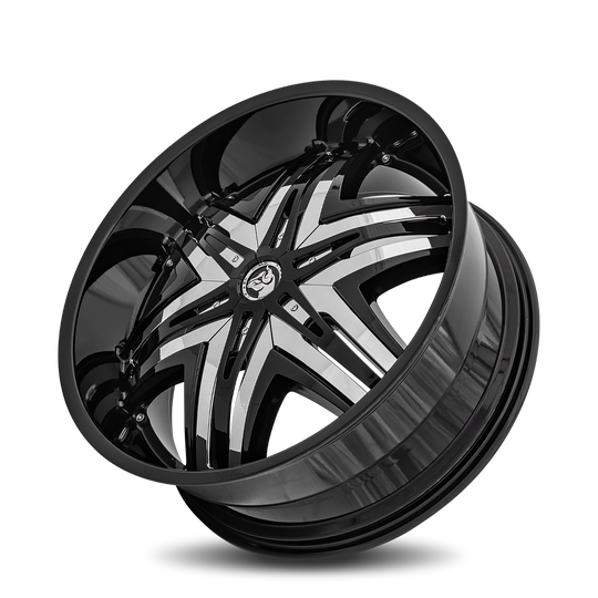 DE-241BLNK1273B - Diablo Elite 24X10 Blank 12mm Gloss Black - Diablo Wheels Canada