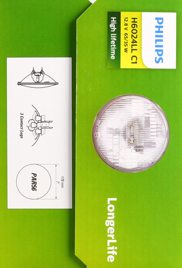 H6024LLC1 Philips LongerLife Sealed Beam H6024LL - LongerLife - Single Commercial Pack Philips Bulbs