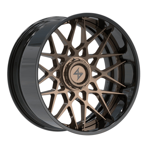 SBFX54221261442 - Sentali Barrel Forged BFX5 22X12 6X135 / 6X139.7 -44mm Gloss Black Lip / Gloss Bronze Centre - Sentali Barrel Forged Wheels Canada