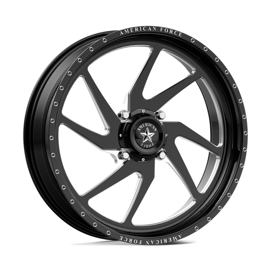 AFTOK02RE111-5-21 - American Force Powersports AFW Sonic 20X7 4X156 0mm Gloss Black Mill-Mach - American Force Powersports Wheels Canada
