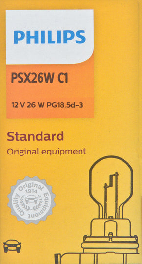 PSX26WC1 Philips HiPerVision Bulb PSX26W - Standard - Single Commercial Pack Philips Bulbs