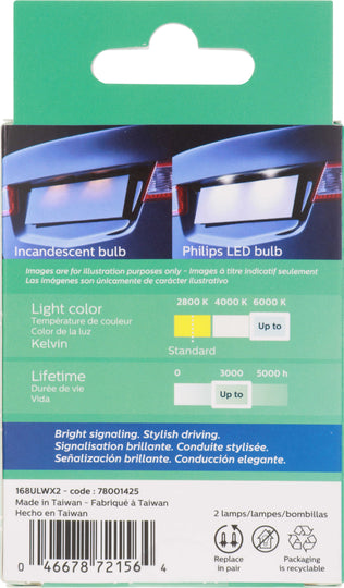 168WLED Philips Ultinon LED 168WLED - Ultinon LED - White Philips Bulbs