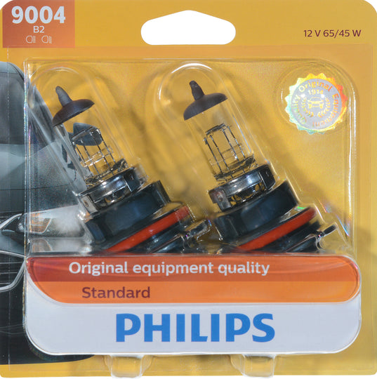 9004B2 Philips Standard Headlight 9004 - Standard - Twin Blister Pack Philips Bulbs