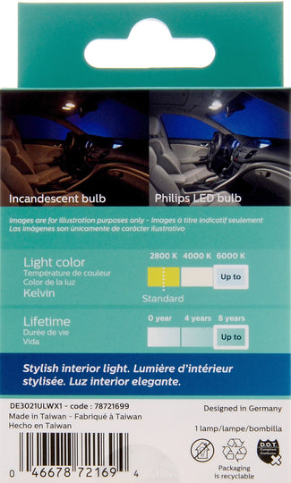 DE3021WLED Philips Ultinon LED DE3021WLED - Ultinon LED - White Philips Bulbs