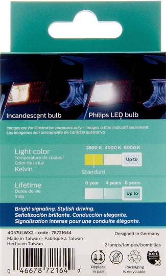 4057WLED Philips Ultinon LED 4057WLED - Ultinon LED - White Philips Bulbs