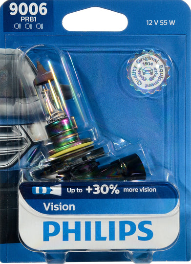 9006PRB1 Philips Vision Headlight 9006 - Vision - Single Blister Pack Philips Bulbs