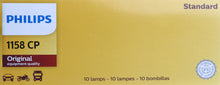 Load image into Gallery viewer, 1158CP Philips Standard Miniature 1158 - Standard - Multiple Commercial 10-Pack Philips Bulbs