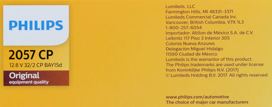 2057CP Philips Standard Miniature 2057 - Standard - Multiple Commercial 10-Pack Philips Bulbs