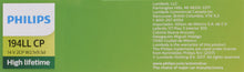 Load image into Gallery viewer, 194LLCP Philips LongerLife Miniature 194LL - LongerLife - Multiple Commercial 10-Pack Philips Bulbs