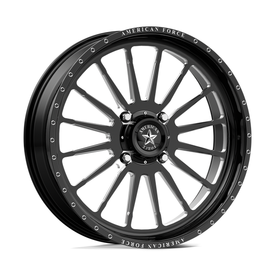 AFTYK03E111-5-21 - American Force Powersports AFW Alpine 24X7 4X156 0mm Gloss Black Mill-Mach - American Force Powersports Wheels Canada