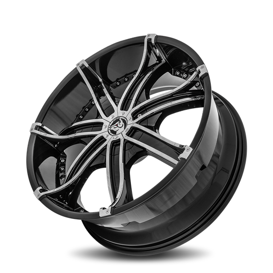 DNA-241BLNK1273B - Diablo DNA 24X10 Blank 12mm Gloss Black - Diablo Wheels Canada