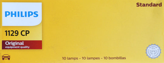 1129CP Philips Standard Miniature 1129 - Standard - Multiple Commercial 10-Pack Philips Bulbs