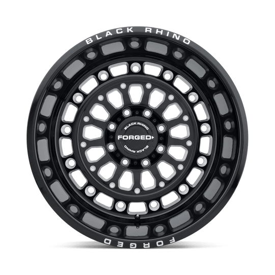 2214CNT-68170B25 - Black Rhino Centurion 22X14 8X170 -76 mm Gloss Black W/ Milled Spokes - Black Rhino Wheels Canada