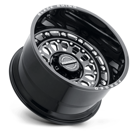 2010CNT-38170B25 - Black Rhino Centurion 20X10 8X170 -23 mm Gloss Black W/ Milled Spokes - Black Rhino Wheels Canada