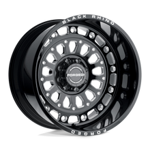 Load image into Gallery viewer, 2010CNT-38180B25 - Black Rhino Centurion 20X10 8X180 -23 mm Gloss Black W/ Milled Spokes - Black Rhino Wheels Canada