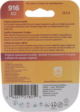Load image into Gallery viewer, 916B2 Philips Standard Miniature 916 - Standard - Twin Blister Pack Philips Bulbs