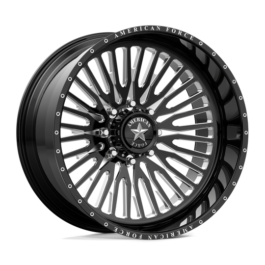 AFTPCK04G24-5-21 - American Force AFW Spectrum 24X14 8X180 -90mm Gloss Black Mill-Mach - American Force Wheels Canada