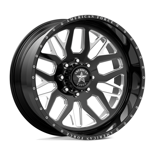 AFTJCK18F25-5-21 - American Force AFW Panic 22X12 8X170 -55mm Gloss Black Mill-Mach - American Force Wheels Canada