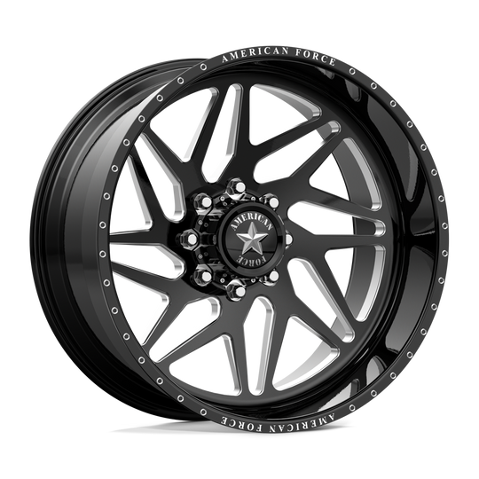 AFTPCKH02G24-5-21 - American Force AFW Genesis 24X14 8X180 -94mm Gloss Black Mill-Mach - American Force Wheels Canada
