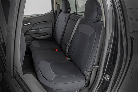 91051 Seat Covers - Front Bucket - Rear Bench - Chevy/GMC Canyon/Colorado (15-22) Rough Country Canada
