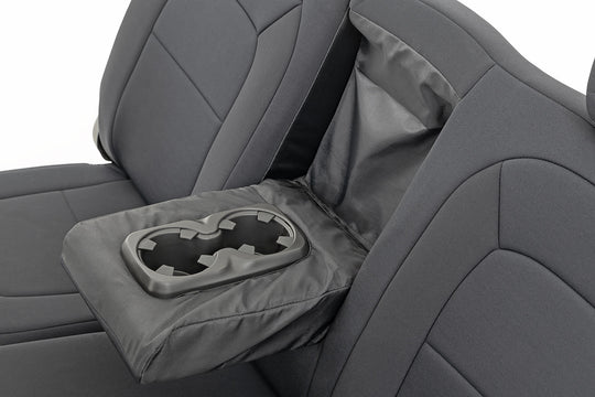 91051 Seat Covers - Front Bucket - Rear Bench - Chevy/GMC Canyon/Colorado (15-22) Rough Country Canada