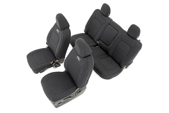91051 Seat Covers - Front Bucket - Rear Bench - Chevy/GMC Canyon/Colorado (15-22) Rough Country Canada