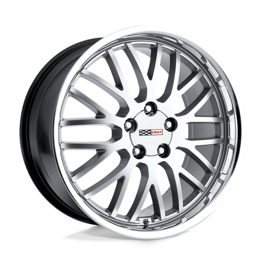 1990CMA505121S70 - Cray Manta 19X9 5X120.65  50mm Hyper Silver W/ Mirror Cut Lip - Cray Wheels Canada