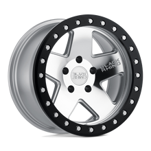 Load image into Gallery viewer, 1785CRL-25127S71 - Black Rhino Crawler 17X8.5 5X127 -32 mm Silver W/ Mirror Face &amp; Black Lip Ring - Black Rhino Wheels Canada