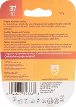 Load image into Gallery viewer, 37B2 Philips Standard Minature 37B2 - Standard - Twin Blister Pack Philips Bulbs