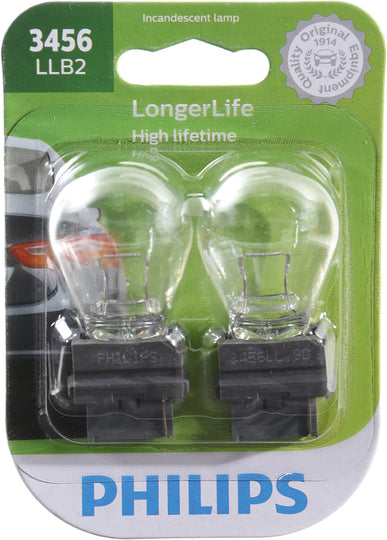 3456LLB2 Philips LongerLife Miniature 3456LL - LongerLife - Twin Blister Pack Philips Bulbs