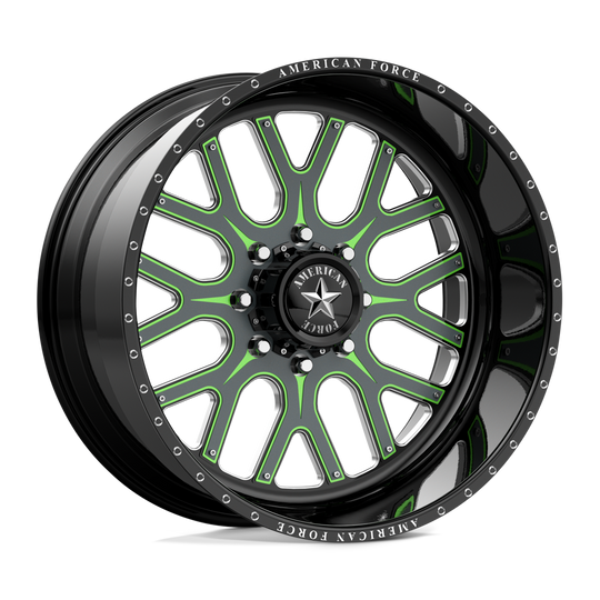 AFTJ254G24-5-20 - American Force AFW Fallout 22X12 8X180 -40mm Gloss Black Mill-Mach - American Force Wheels Canada